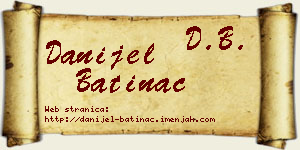 Danijel Batinac vizit kartica